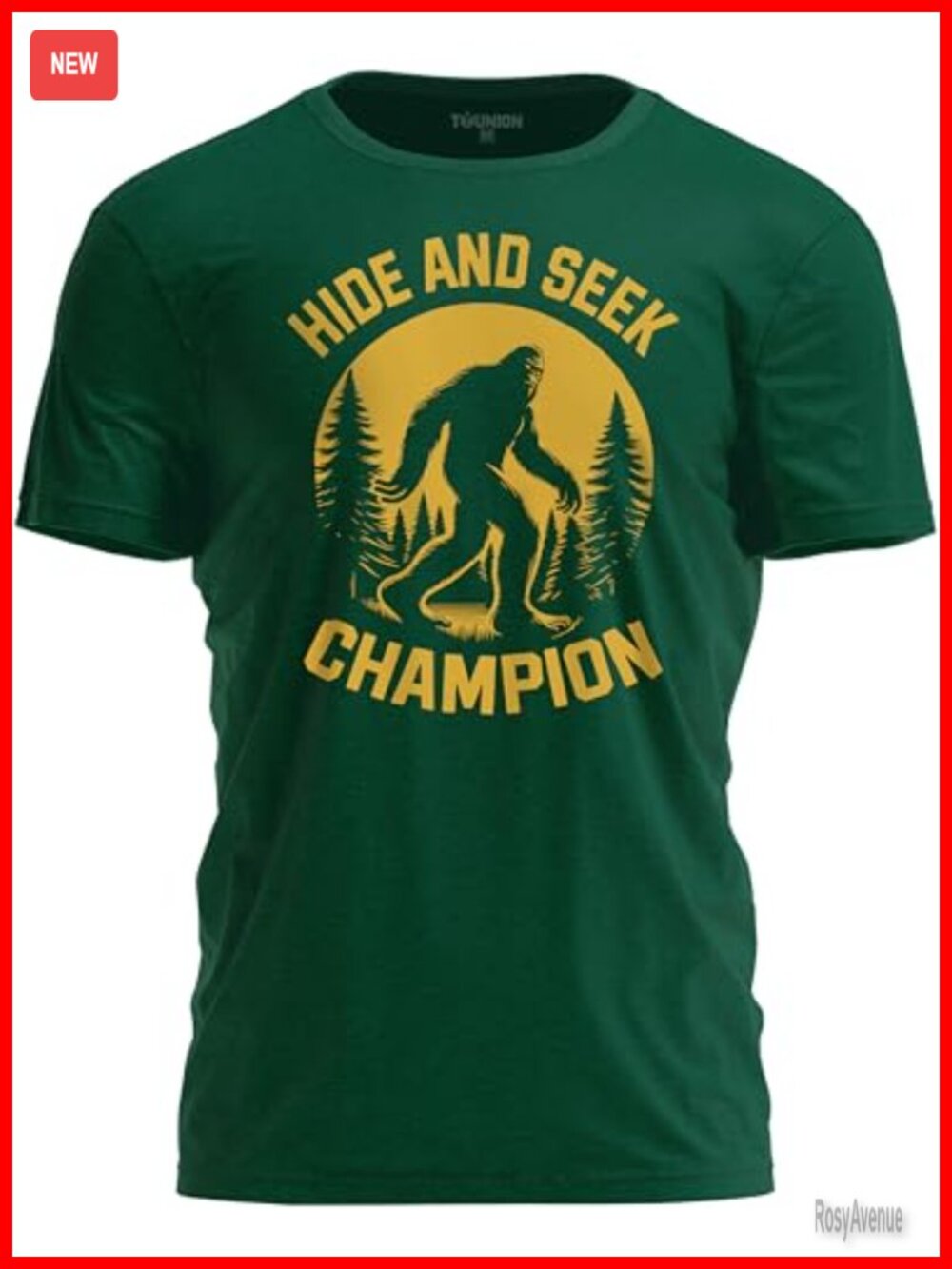 Funny Bigfoot Graphic Sarcastic Tee for Men - Hide and Seek Champion